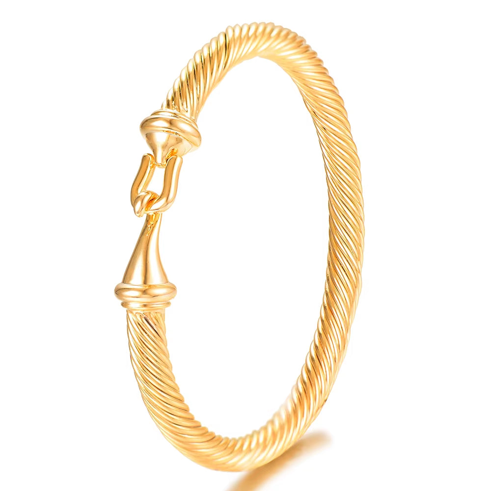 Trendy Luxury Stackable Bangle Cuff for Women Wedding Full Cubic Zircon Crystal CZ Dubai Silver Color Party Bracelet 2023